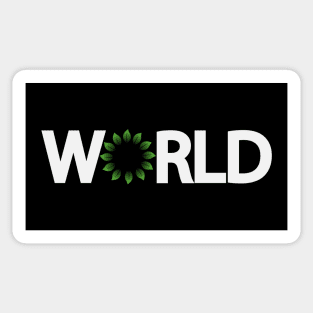 World artistic text design Sticker